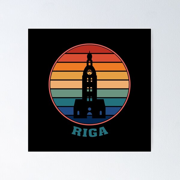 Item preview, Riga Landmark Silhouette Latvia Travel Souvenir designed and sold by TeeHome.