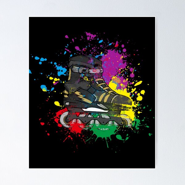 Item preview, Colored roller skate gift for skater designed and sold by alwe-designs.