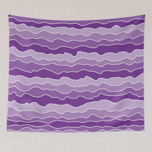Item preview, Purple with White Squiggly Lines designed and sold by ShelleyYlstArt.
