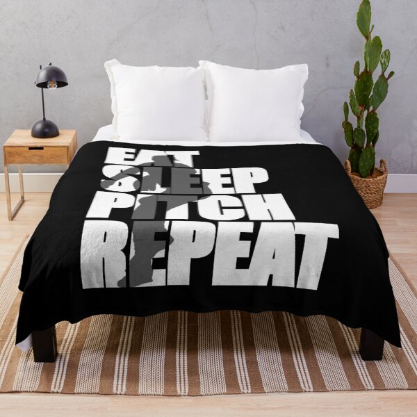 Artikelvorschau, Baseball Eat Sleep Pitch Repeat entworfen und verkauft von bioville.