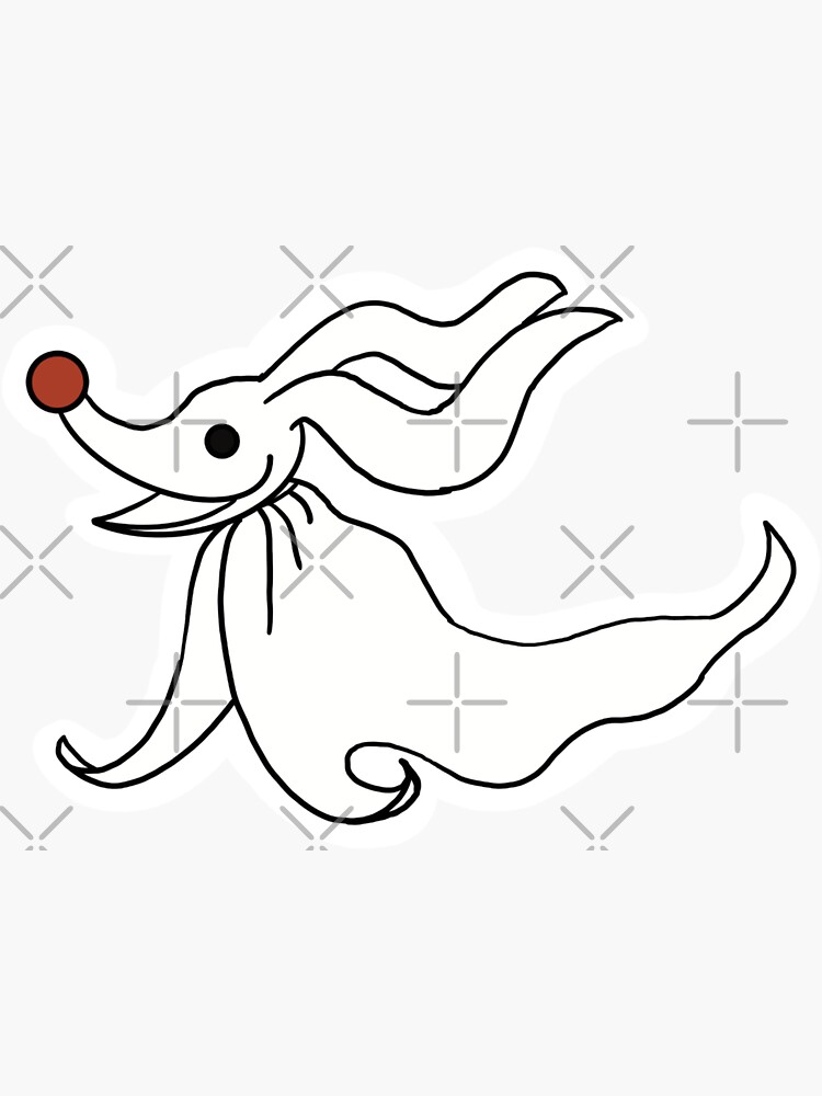 Pegatina con la obra «El perro de jack Halloween» de Himdesigns Redbubble