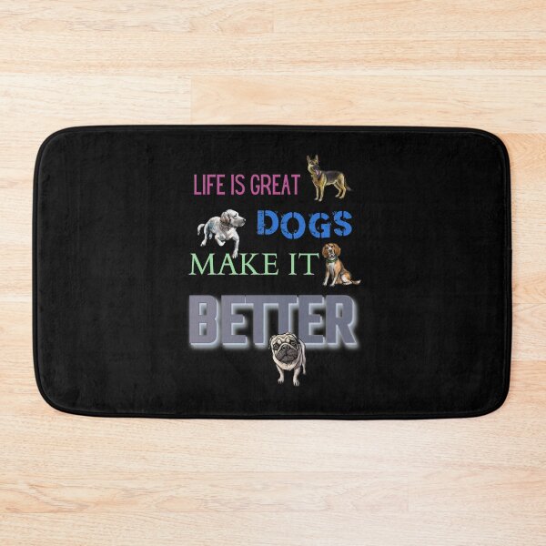 Item preview, Life Is Great Dogs Make It Better - alsatian, beagle, labrador, pug designed and sold by sherwinc.