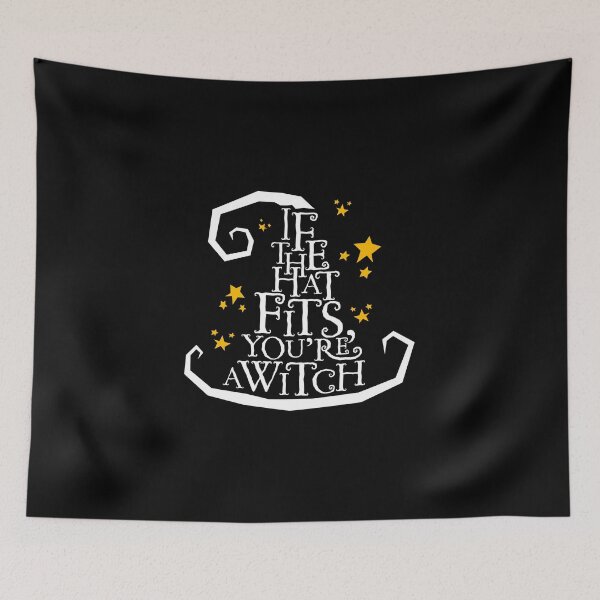 Item preview, Copy of 'If The Hat Fits, You're A Witch' Halloween Design on black designed and sold by Rodney's Marketplace.