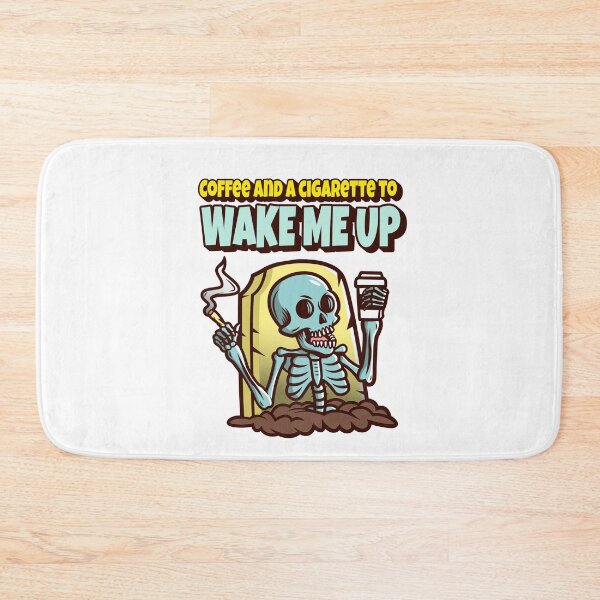 Item preview, Coffe and cigarette to start the day - Skeleton drinking coffee designed and sold by Giacob.