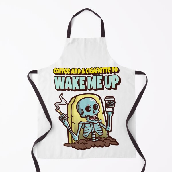Item preview, Coffe and cigarette to start the day - Skeleton drinking coffee designed and sold by Giacob.