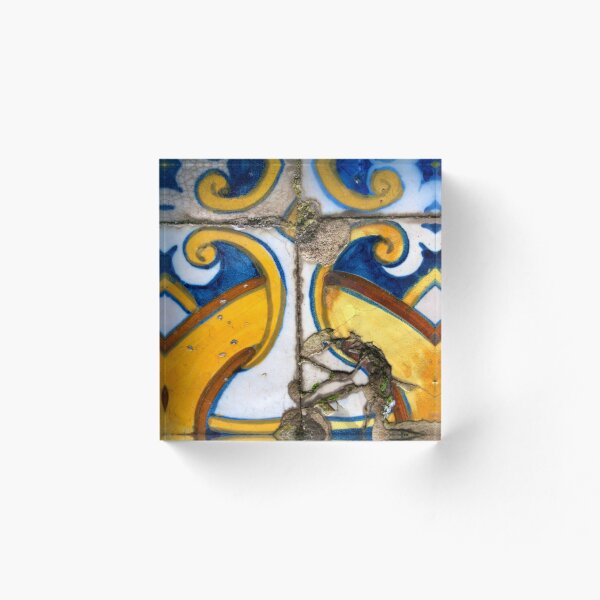 Item preview, Blue and yellow Portuguese azulejo designed and sold by SunnyPortugal.