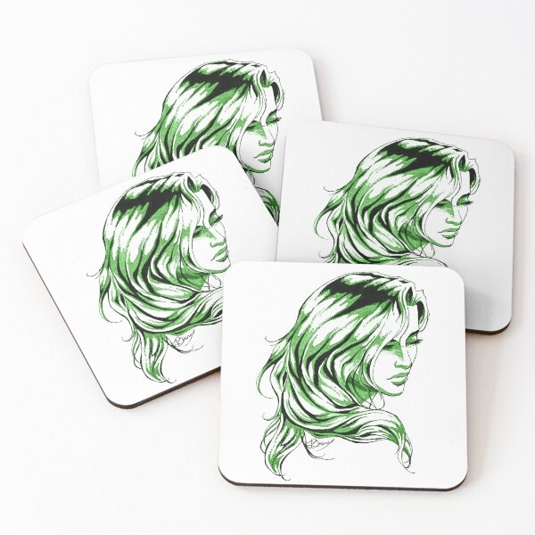Item preview, Hair Swept over Shoulder in Green designed and sold by Brina Williamson.