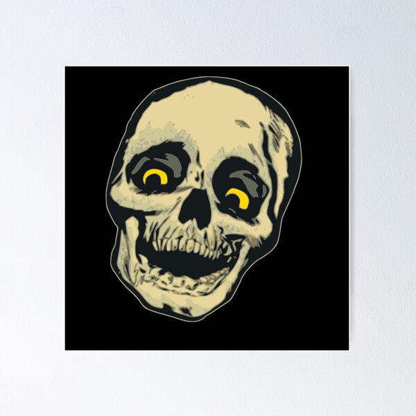 Item preview, Laughing skull with yellow eyes designed and sold by HappyPrints405.