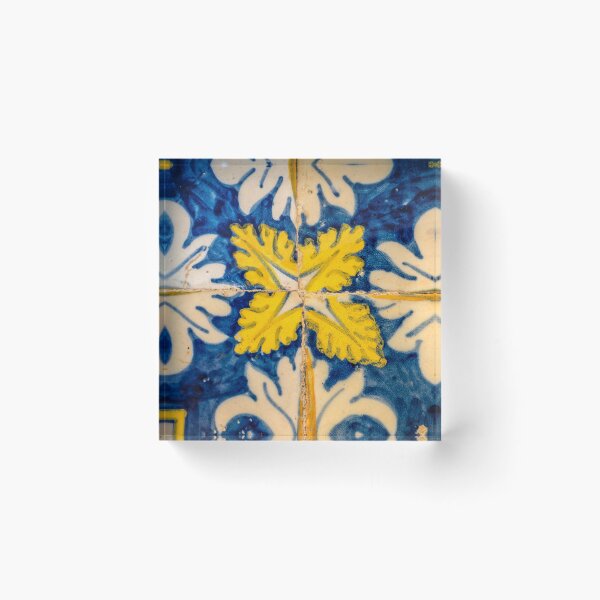 Item preview, Blue and yellow Portuguese azulejo designed and sold by SunnyPortugal.