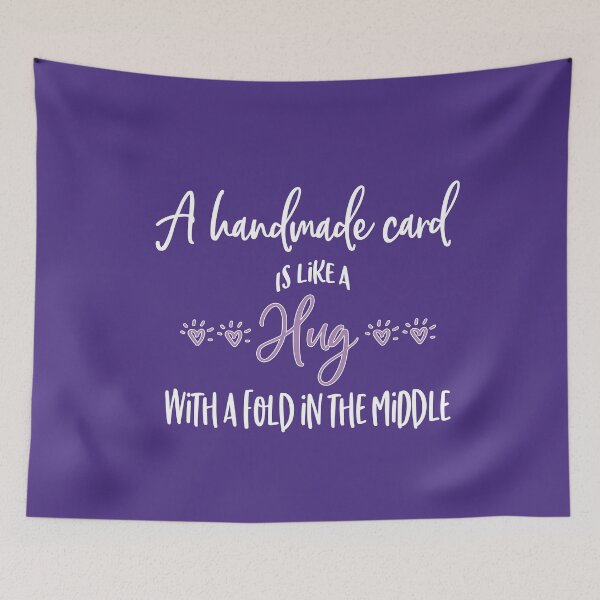 Item preview, A Handmade Card is like a hug with a fold in the middle designed and sold by Keyma.