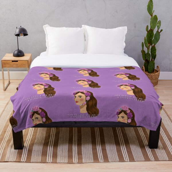 Item preview, Chica morada en una corona de flores. designed and sold by alfrescotree.