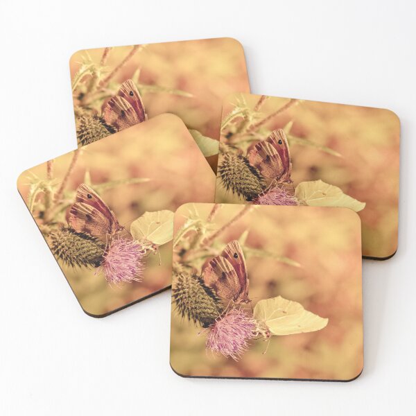 Item preview, Brown and white butterfly on photo thistle designed and sold by Stéphane  Thirion.