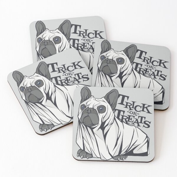 Item preview, French Bulldog Trick or Treats | Funny Halloween | Cute Frenchie designed and sold by SLAG-Creative.