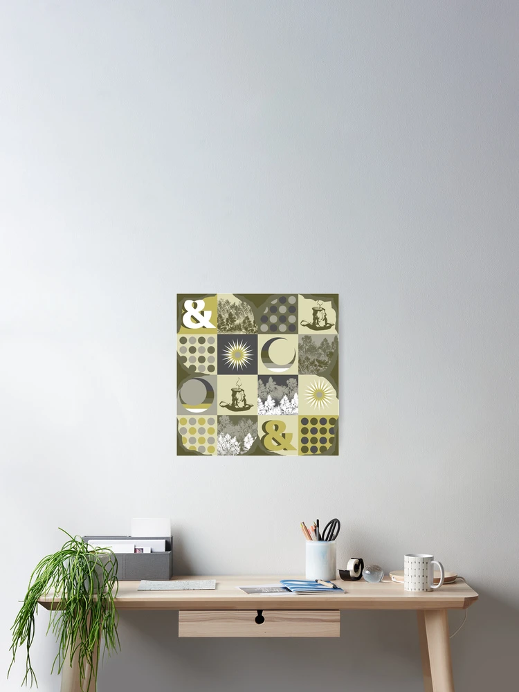 Thumbnail 2 of 3, Poster, Random Monochrome Patterns - Yellow designed and sold by Comatoad.