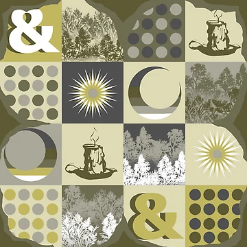 Artwork thumbnail, Random Monochrome Patterns - Yellow by Comatoad