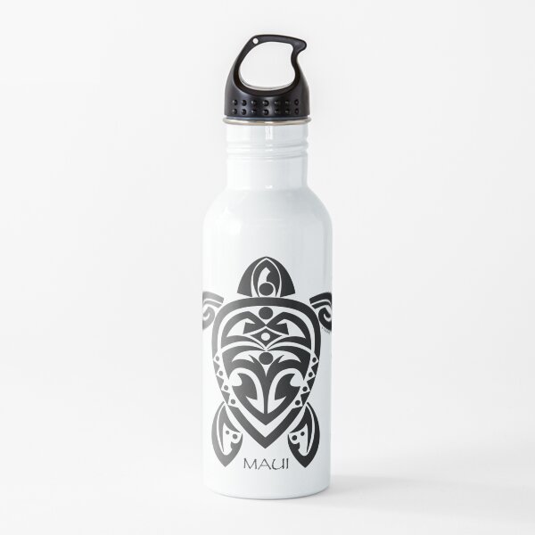 Black Tribal Turtle Tattoo / Maui Water Bottle