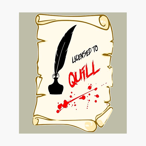 Item preview, Licensed to QILL - funny author writer pun designed and sold by plzLOOK.
