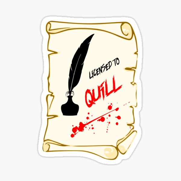 Licensed to QILL - funny author writer pun Sticker
