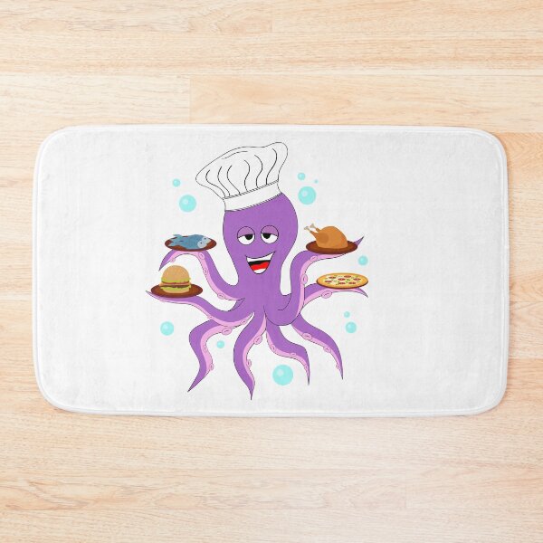 Item preview, funny octopus declicious pizza burger chicken fish designed and sold by TeeHDesigner.