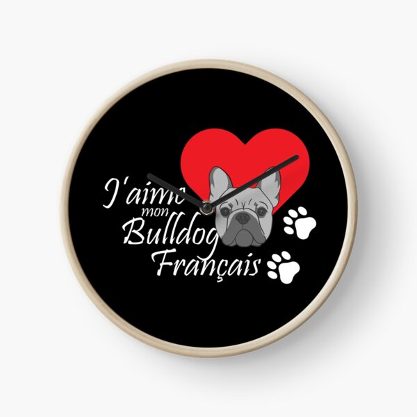 Aperçu de l'œuvre J'aime mon Bulldog Francais | Tagadog créée et vendue par tagadog.