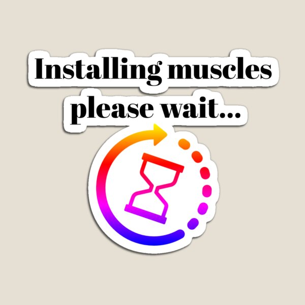 Item preview, Installing Muscles please wait...t-shirt for gym man very funny designed and sold by Shopping-Home.