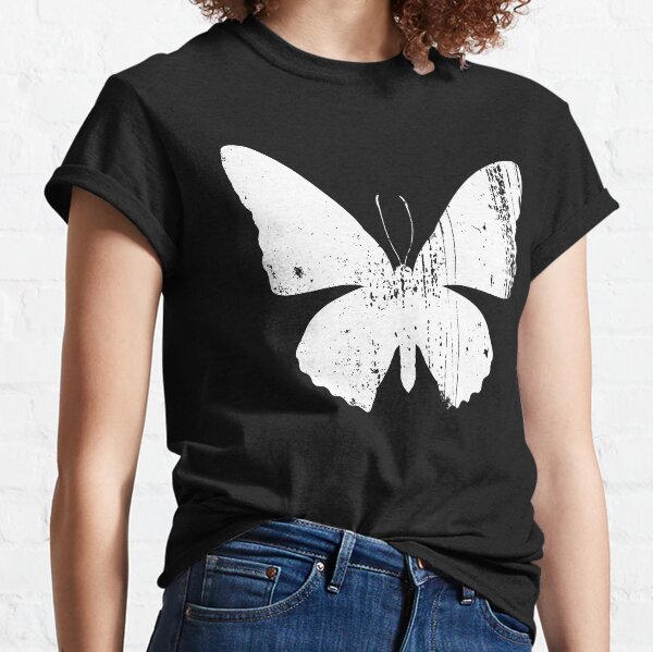 Distressed Butterfly White Classic T-Shirt
