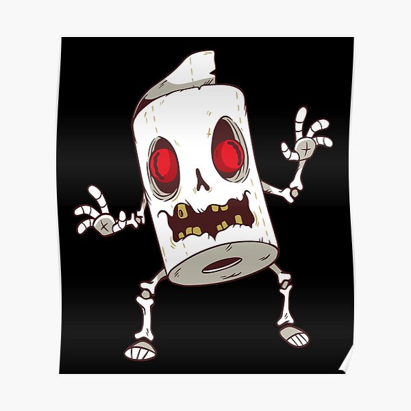 "Halloween toilet paper Zombie toilet roll 2020" Poster by wakafame07