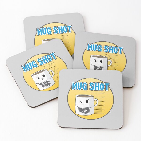 Item preview, Mug Shot - Funny Coffee Mug Pun designed and sold by Chrome and Coils.