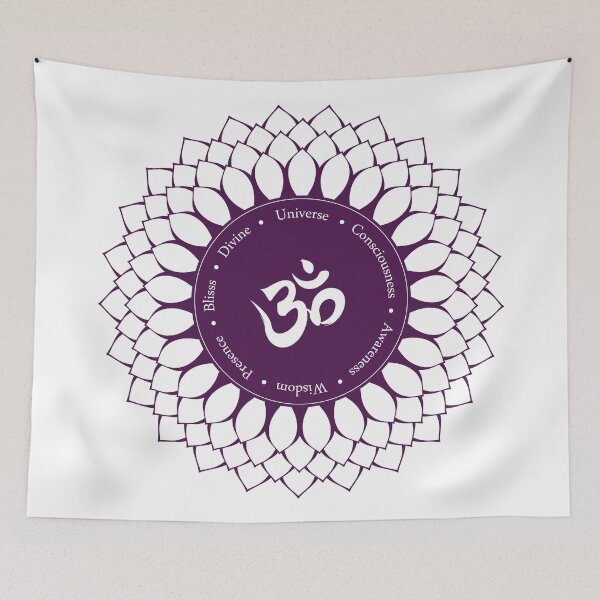 Item preview, Crown Chakra Mandala - 48 OL WBG designed and sold by chakraplaza.
