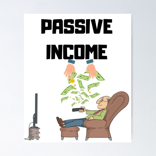 Item preview,  Passive Income- Recliner-Black Text designed and sold by Trendi61.