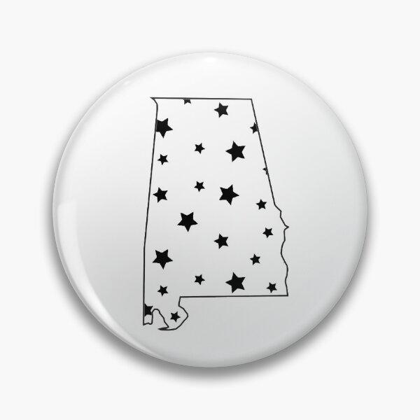 Item preview, Alabama Outline with Stars - White designed and sold by NotKat2345.
