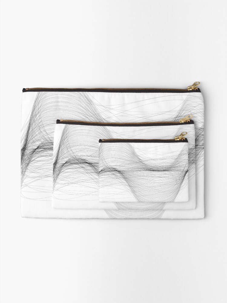 Thumbnail 2 of 4, Zipper Pouch, Sinewave Abstract designed and sold by ParamPatterns.