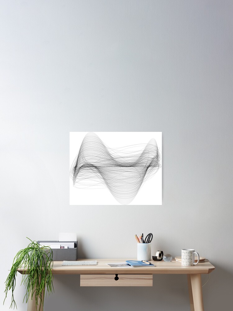 Thumbnail 2 of 3, Poster, Sinewave Abstract designed and sold by ParamPatterns.