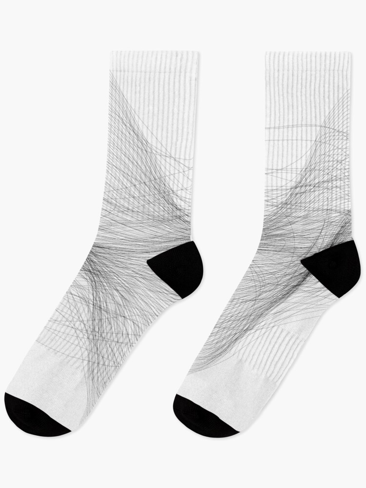 Thumbnail 1 of 5, Socks, Sinewave Abstract designed and sold by ParamPatterns.