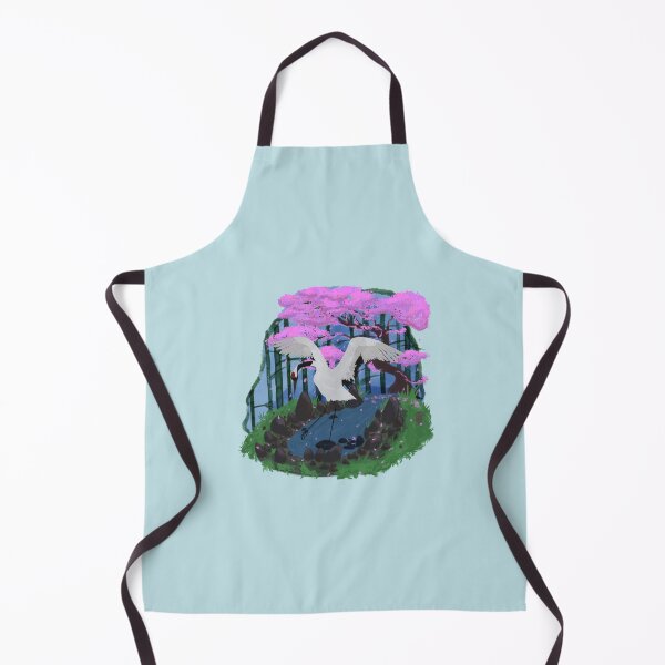 Item preview, Red Crowned Crane with background  designed and sold by Salem Scribbles.