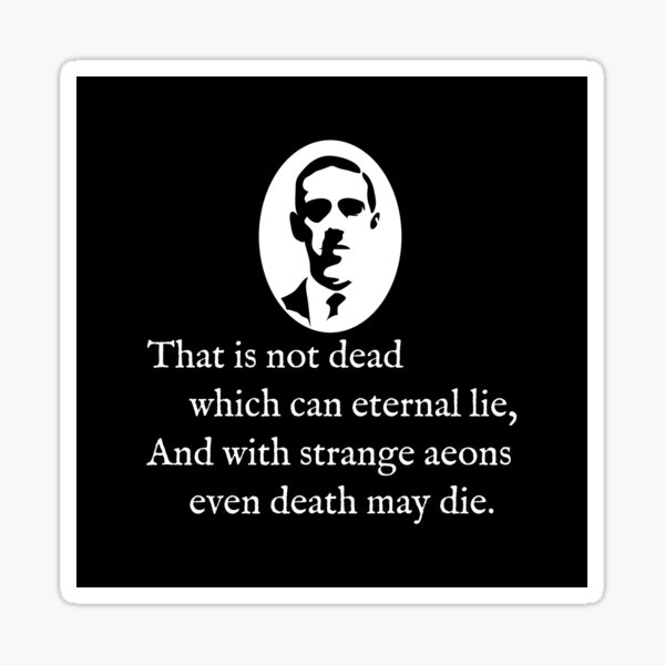 "Quote from the Necronomicon" Sticker by GdLkngCrps Redbubble