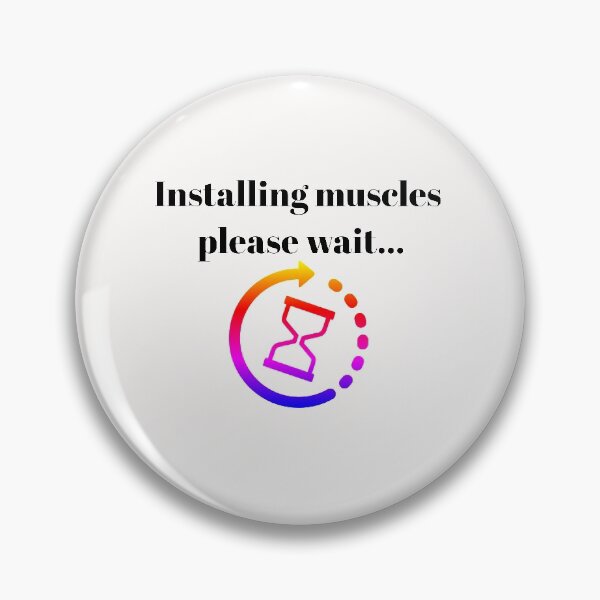 Item preview, Installing Muscles please wait...t-shirt for gym man very funny designed and sold by Shopping-Home.