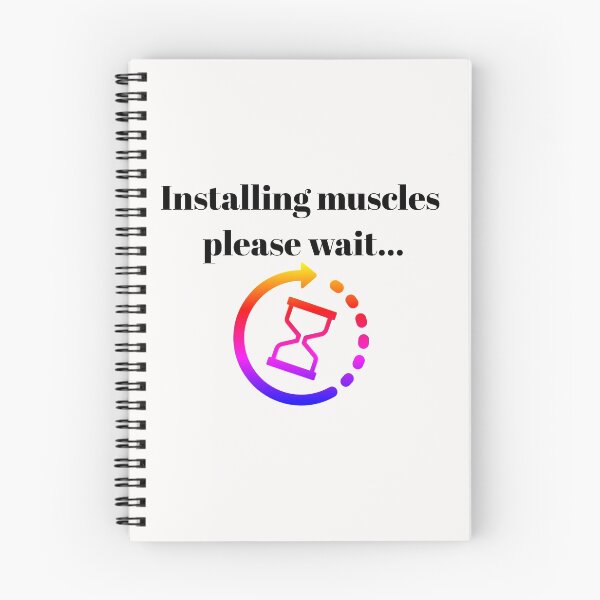 Item preview, Installing Muscles please wait...t-shirt for gym man very funny designed and sold by Shopping-Home.