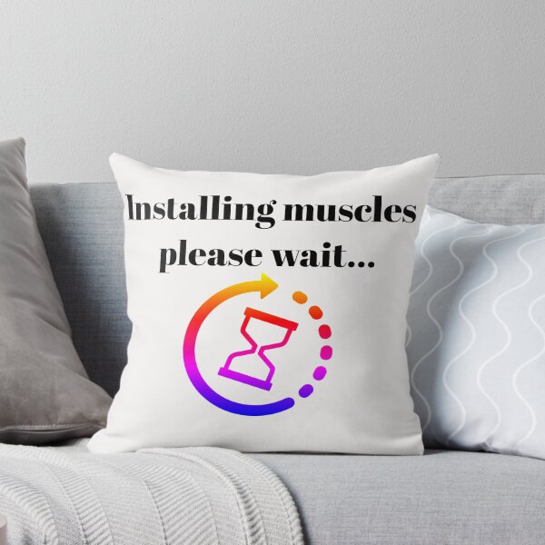 Item preview, Installing Muscles please wait...t-shirt for gym man very funny designed and sold by Shopping-Home.