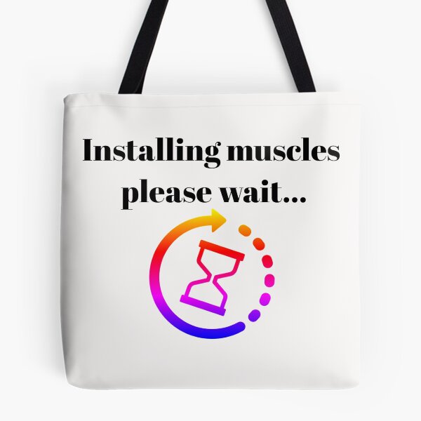 Item preview, Installing Muscles please wait...t-shirt for gym man very funny designed and sold by Shopping-Home.