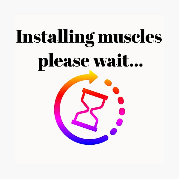 Item preview, Installing Muscles please wait...t-shirt for gym man very funny designed and sold by Shopping-Home.