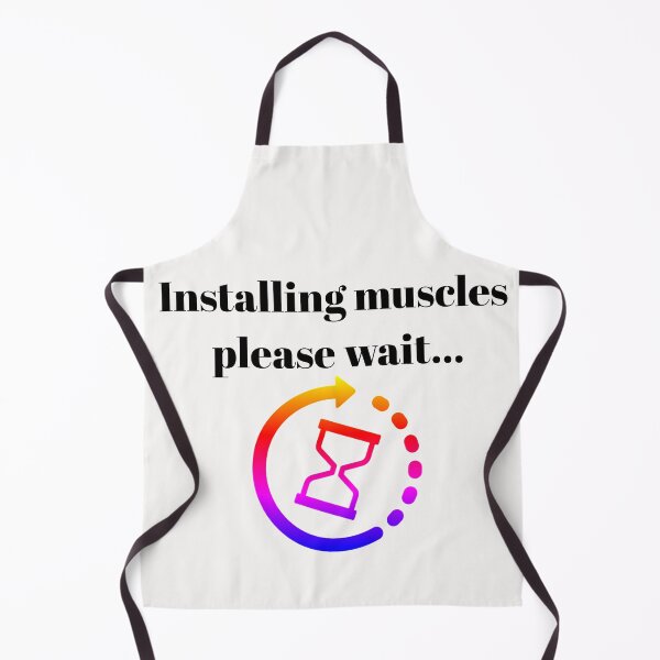 Item preview, Installing Muscles please wait...t-shirt for gym man very funny designed and sold by Shopping-Home.