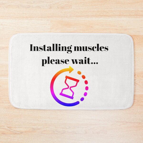 Item preview, Installing Muscles please wait...t-shirt for gym man very funny designed and sold by Shopping-Home.