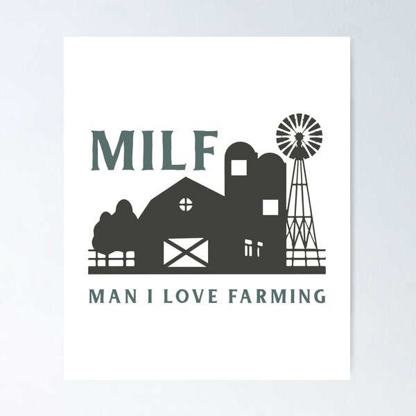 Artikelvorschau, MILF Man I Love Farming Zitat / Farm Graphic Funny Saying Design entworfen und verkauft von CreatedByHeidi.