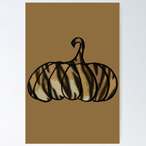 Item preview, Tiger Print Pumpkin designed and sold by sarahrinouye.