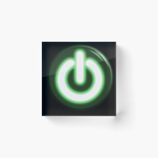 Item preview, Green Power Button designed and sold by DesertG.