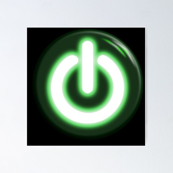 Item preview, Green Power Button designed and sold by DesertG.