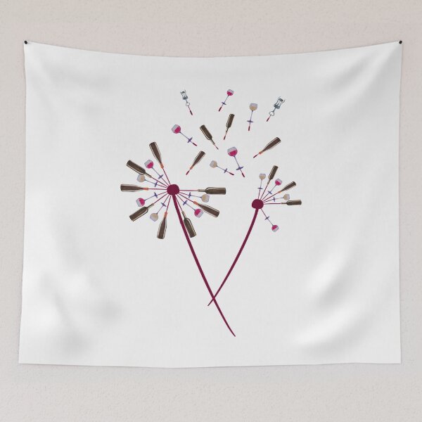 Item preview, Dandelion Wine Art Graphic / Cute Wine Lover Flower Design design designed and sold by CreatedByHeidi.