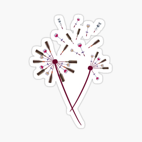 Artikel-Vorschau von Löwenzahn Wein Kunst Grafik / Cute Wine Lover Flower Design Design, designt und verkauft von CreatedByHeidi.