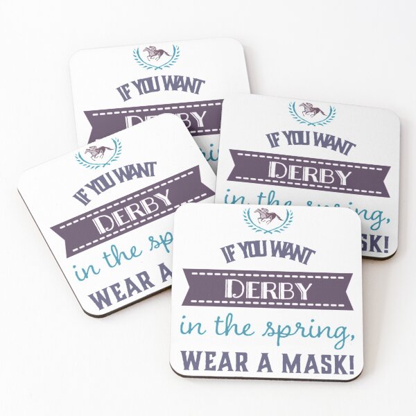 Aperçu de l'œuvre Si vous voulez un derby au printemps, portez un masque! créée et vendue par AUTISM ODYSSEYS.